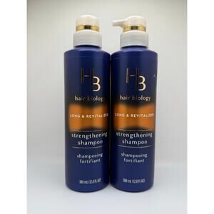 NEW Hair Biology Long & Revitalized Strengthening Shampoo Biotin Infused